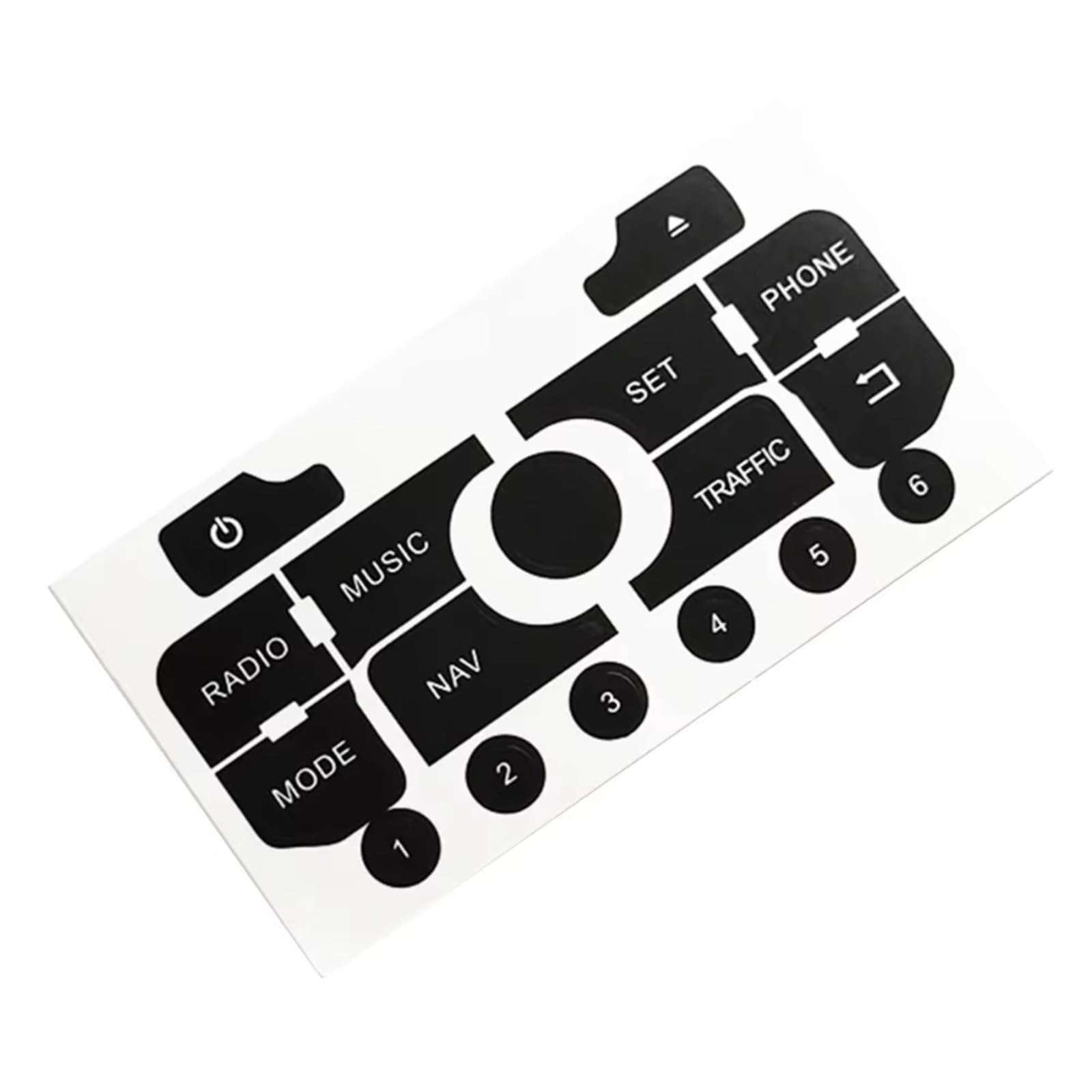 Modification Interior Compatible with 3008 308 C5 C3 Car Stickers to Repair The Buttons On Your for Navigator Radio Interior Decals Car Parts Accessories Replace