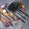 ANDONG-19-Piece-Stainless-Steel-Kitchen-Knife-Set-with-Wooden-Block-Sharpener-Chef-Knives-Dishwasher-Safe-Ergonomic-Anti-slip-Handle-for-Home-CookingBlack ANDONG 19-Piece Stainless Steel Kitchen Knife Set with Wooden Block & Sharpener - Chef Knives, Dishwasher Safe, Ergonomic Anti-slip Handle for Home Cooking,Black