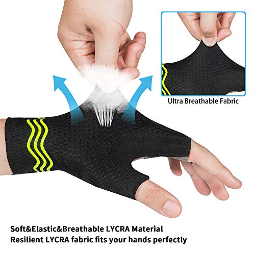 Image of MOREOK Shock-Absorbing Breathable Biking Cycling Gloves Half Finger Outdoor Sport Bicycle Gloves Mountain Road Bike Riding Gloves for Men and Women