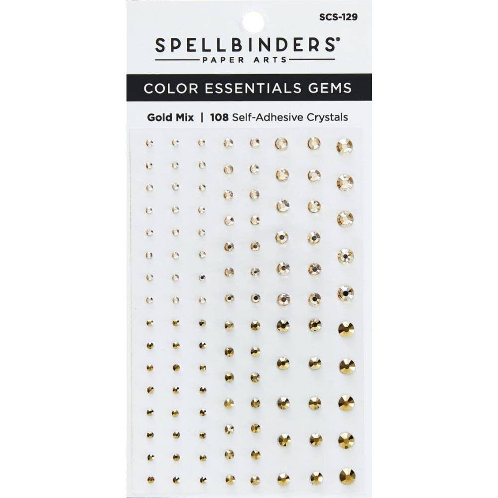 SpellbindersPAPERCRAFTS, INC Spellbinders Color Essentials Gems 108/Pkg-Gold Mix, Gold