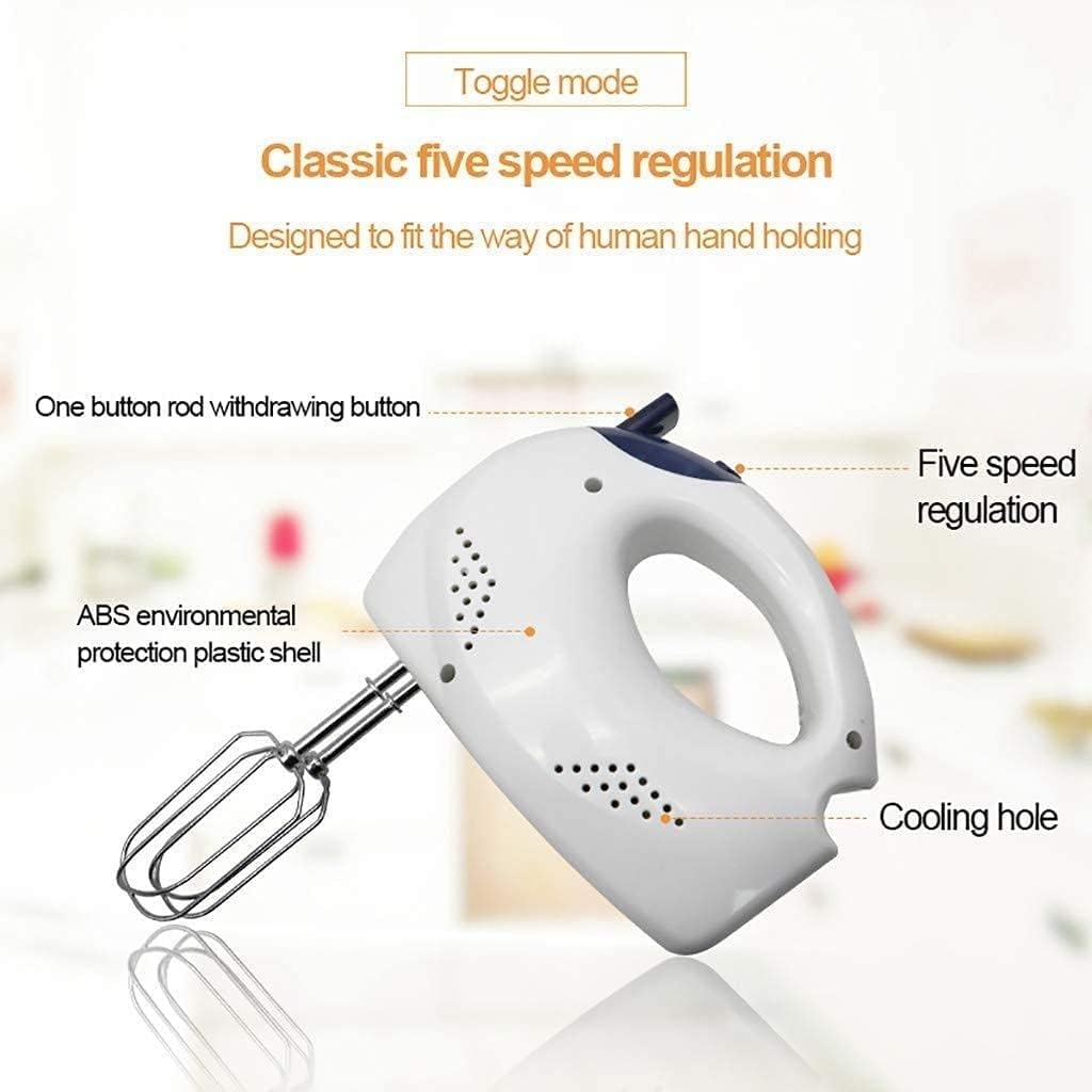 Hand Mixer 5-Speed Plus Turbo Hand Mixer Electric With Stainless Steel Attachments Portable Hand Blenders Electric 250W
