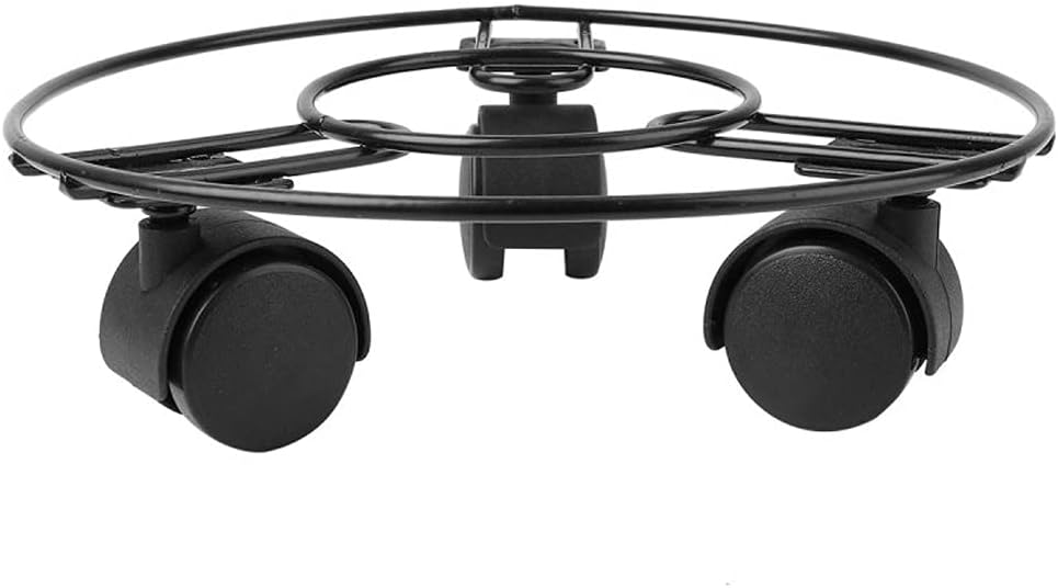 1pc Flower Pot Rack Iron Rolling Movable Plant Potted Plants Stand Flower Pot Mover Tray Coaster Planter Base for Garden