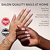 Valentines Day Glamnetic Press On Nails - Sugar BB | Super Short Fake Nails in Classic Baby Pink Tone with a Glossy Finish, Salon Quality | 15 Sizes - 30 Nail Kit with Glue #1