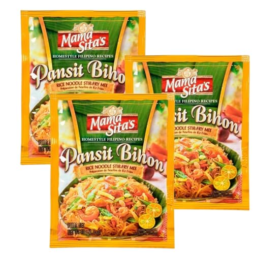 Mama Sita's Pansit Bihon Rice Noodle Stir-Fry Mix, Net Wt 1.4oz (40g) 3 Pack