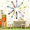 Amazon.com: Color Educationnal Wall Decals Kids Playroom Wall Stickers ...