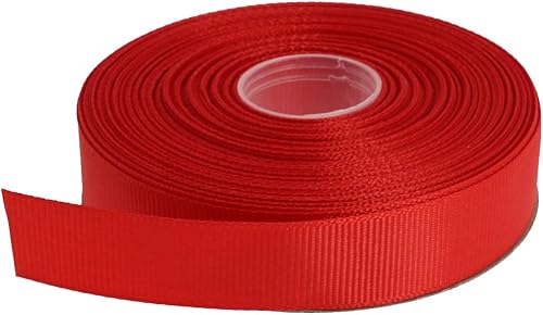 Miniatura 37 de Cinta de grogrén sólido de 25 yardas cada rollo, borde tejido 100% poliéster (3/4 pulgadas, verde)