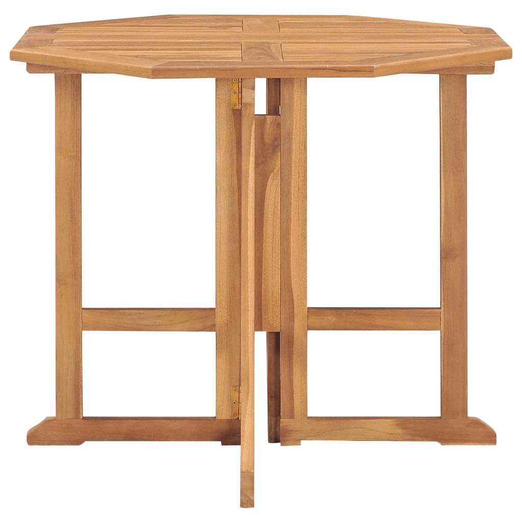 Set di mobili da esterno per esterni, 5 pezzi pieghevoli per esterni in legno di teak massiccio
