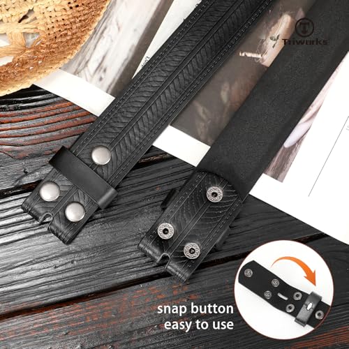 Western Belts for Men without Buckle Cowboy Cowgirl Leather Belts Strap for Jeans2