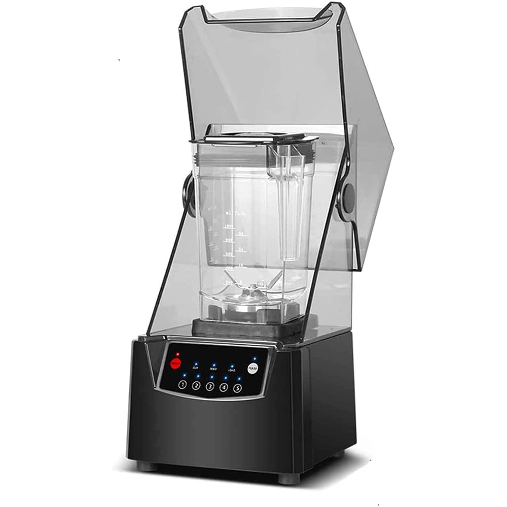 Transladora de hielo de bajo totalmente automática con cubierta insonoriza, batidora de vacío al vacío de alta velocidad, batido de 5 velocidades, ajustable adecuado para la tienda de té de leche