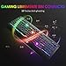 VicTsing Teclado Gaming Español USB, LED Rainbow Retroiluminación con 12 Teclas Multimedia...