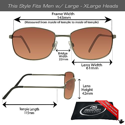 Image of proSPORT Blue Light Blocking Sunglasses - HD Copper Amber Metal Aviator Reduce Eye Strain Better Sleep