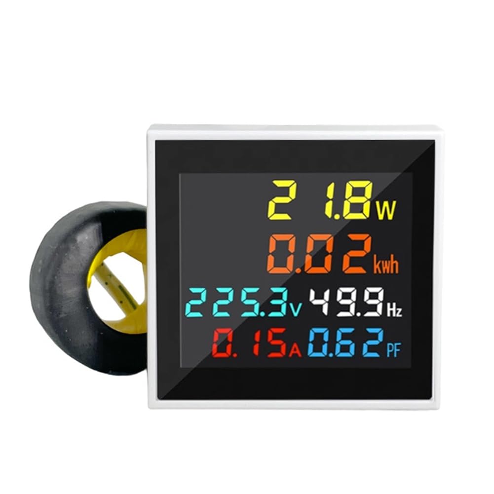 Rirue Ac 50-300V Digital Voltmeter Ammeter 100A Wattmeter Frequency Meter Voltage Monitor Current Factor Volpherz Kwh