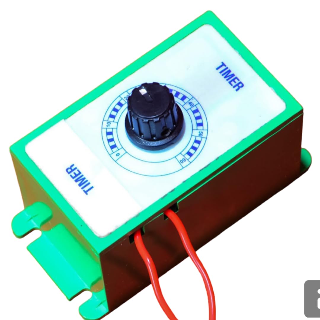 - Meru Technologies Automatic Switch Off Timer for Water Pumps 0.5 HP - 2 HP, Gysers, Water Heaters, Exaust Fans, Water Coolers, Lightings, Switch Off Automatically. (0-60 Minutes Adjustable)