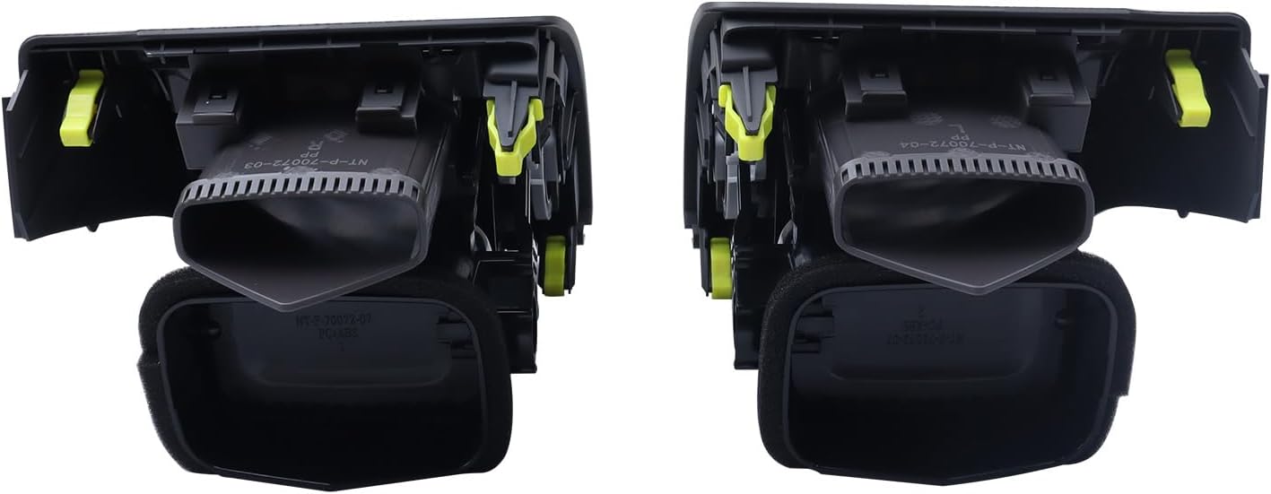 Pair Center A/C Dash Air Vent Trim Panel Dashboard Cover Gray with Silver Trim Compatible With Toyota Prado 2010-2017 Air Vent Outlet Panel Left & Right Side