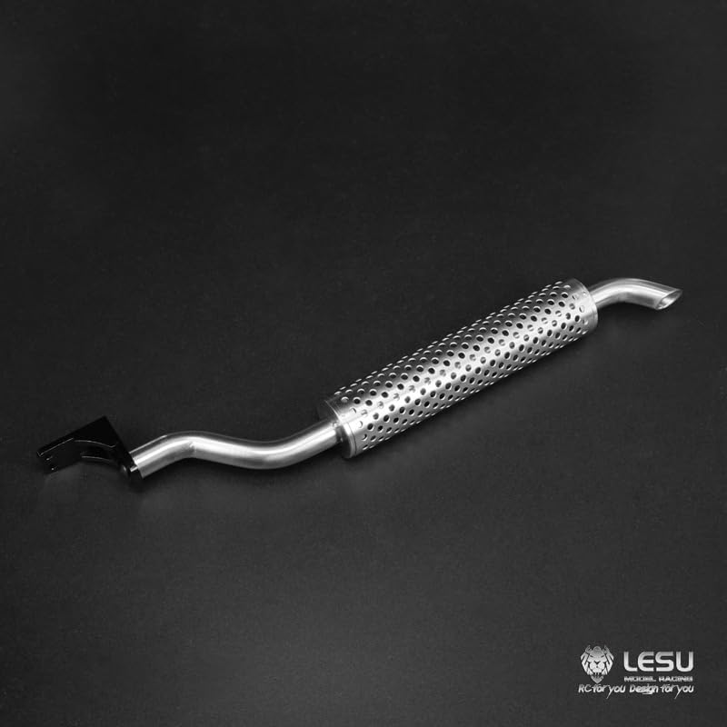 LESU wheelfun 1/14 Metal Rear Exhaust Pipe C 193MM for RC DIY a Truck Car Model Parts for Adult Hobby