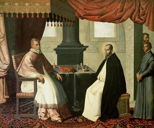Affiche Francisco de Zurbaran | Peinture St Bruno et le pape Urbain II pour salon moderne 60x90cm