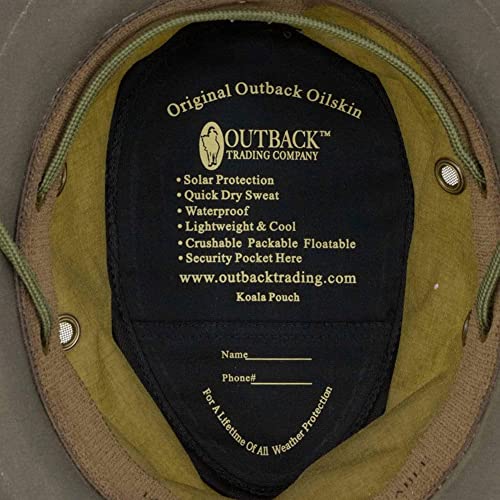 Outback Trading Unisex Willis Oilskin Vintage Durable Breathable Uv Protection Water-Resistant Windproof Outdoor Cowboy Hat, Sage, X-Large #TOP2