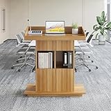 Espace de rangement multicouche : ce podium portable dispose d'une surface de travail intégrée, de deux tiroirs dissimulés et d'un design spacieux à double couche, offrant un grand espace de rangement pour les livres, les notes de discours et le matériel de présentation. Gardez tout organisé et accessible pour améliorer votre expérience de prise de parole en public, assurant une présentation plus efficace et professionnelle à chaque fois.