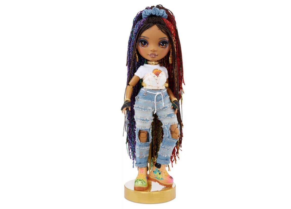 Rainbow High Rockstar Fashion Doll 2 trajes completos y elementos esenciales de banda de rock, elige Carmen Major, Vanessa Tempo, Lyric Lucas (Vanessa Tempo)