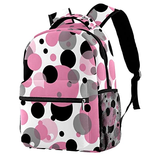 Sac à dos de voyage rose à pois ergonomique pour soulager le dos sur le campus