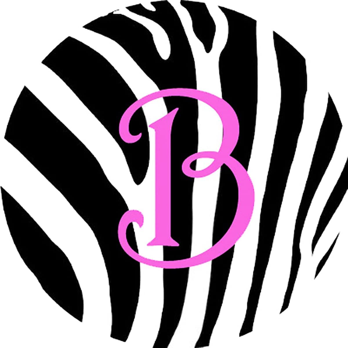 1/4 Sheet ~ Zebra Stripes Letter B Birthday ~ Edible Cake/Cupcake Topper!!!
