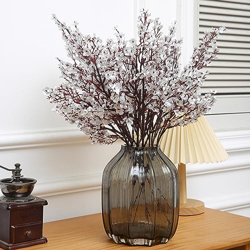 JAKY-Global Babys Breath Silk Artificial Flowers Bulk 12pcs for Fall Decor Fake Flower Bouquet Bulk for Home Kitchen Indoor Bouquet Floral Arrangement Table Centerpieces Party Decor(Silver 12pcs) - Image 4