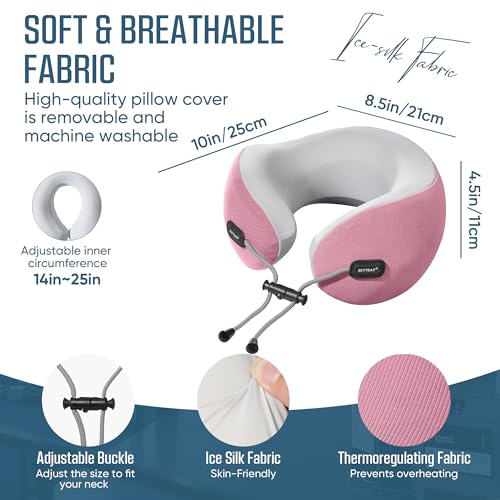 Premium Travel Neck Pillow Cooling Ice Silk Memory Foam Cervical Pillow - image 5