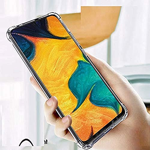 Image of FitSmart Flexible Shockproof Crystal Clear TPU Soft Bumper Back Cover with Cushioned Edges for Samsung Galaxy A30 / SM-A305F /DS - Transparent