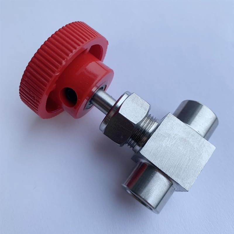 Red handle needle valve 1/4"" 1500PSI NPT Stainless steel For water oil gas
