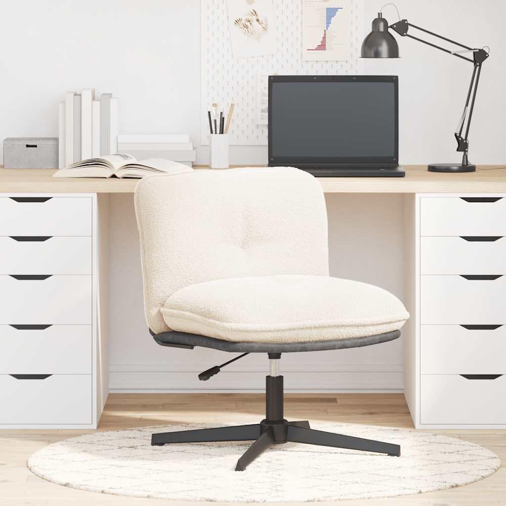 Generisch Silla giratoria de oficina color crema Tela