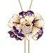 Enamel Flower Long Chain Pendant Necklace for Women Adjustable Length "37"