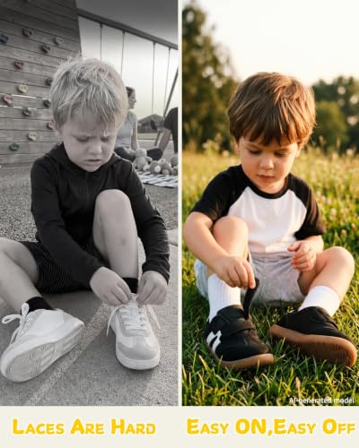 Image of Toddler Wide Toe Box Barefoot Shoes for Boys & Girls Zero Drop Sneakers Little Kids Tennis Running Casual Shoes Baby First Walking Non-Slip Shoe Lightweight Comfort Outdoor Activities