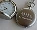 Personalized Brushed Silver Pocket Watch