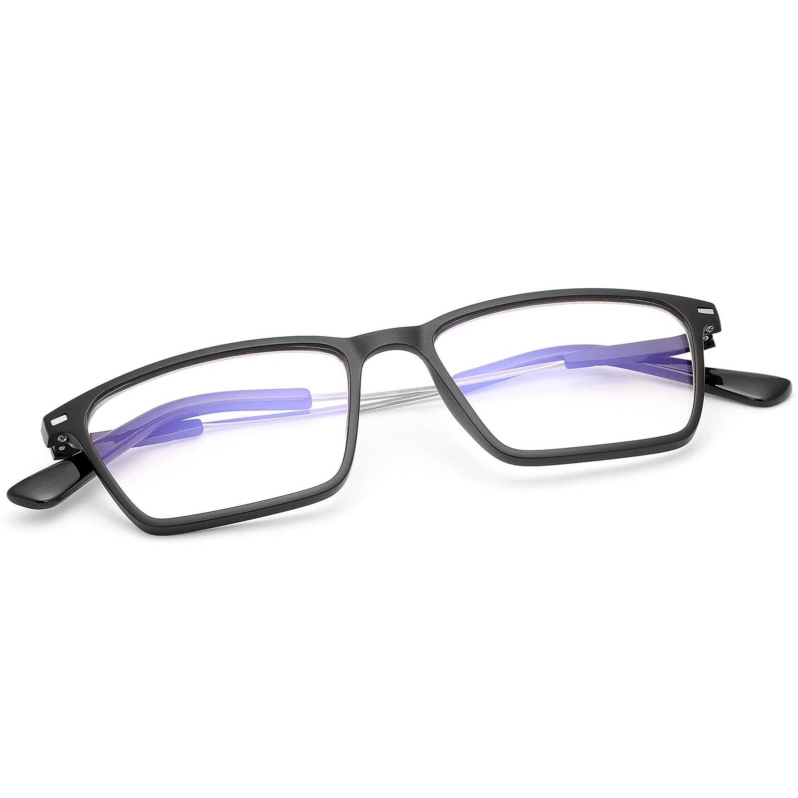 LJIMI Progressive Multifocal Computer Reading Glasses No Line Blue Light Blocking Readers with Spring Hinge for Men Women Clear Multifocus Trifocal Lens Eyewear Anti Blue Light Fashion Eyeglasses - Image 3