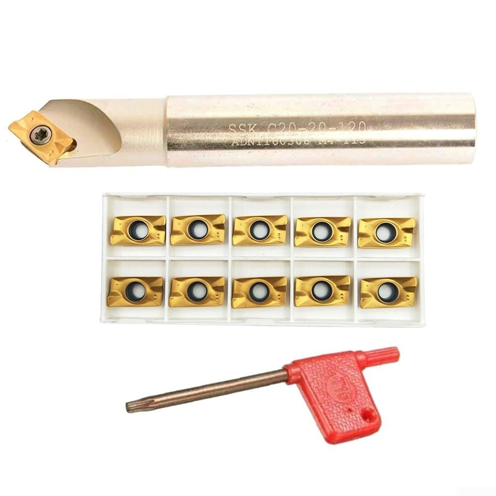 Fraise à chanfreiner efficace C2020120L 20 mm avec 10 inserts pour la coupe du métal