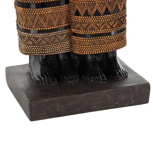 Escultura decorativa resina familia africana 31 in negro miniatura 4