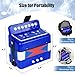 AZEAM Kids Accordion, Toy Accordion for Ages 3 5 9 7 10 12 Child Children Toddlers Beginners Kids Musical Instruments 10 Keys Button Small Lightweight for Boy Girls Christmas（Blue）