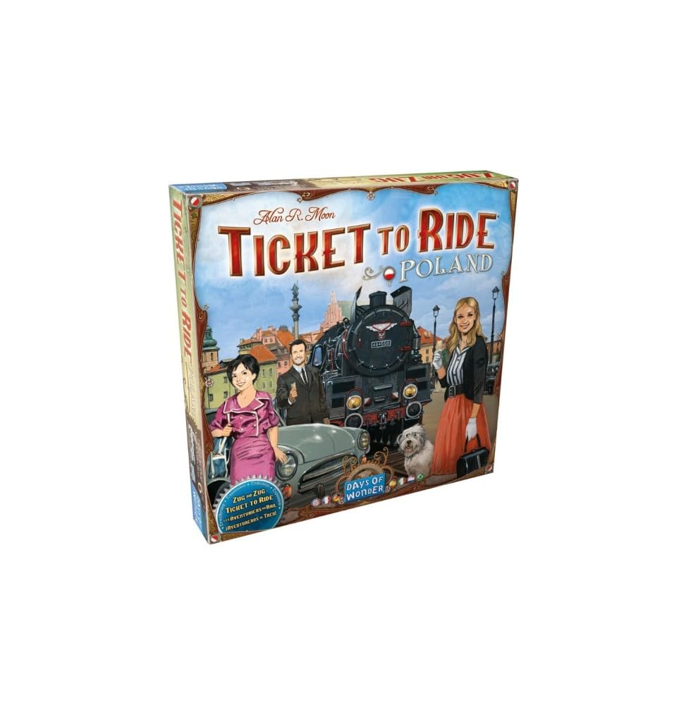 Days of Wonder Ticket to Ride Poland Board Game | Train Themed Strategy Game | Fun Family Adventure Game for Adults and Kids | Ages 8+ |2-4 Players | Average Playtime 30-60 Minutes | Made by