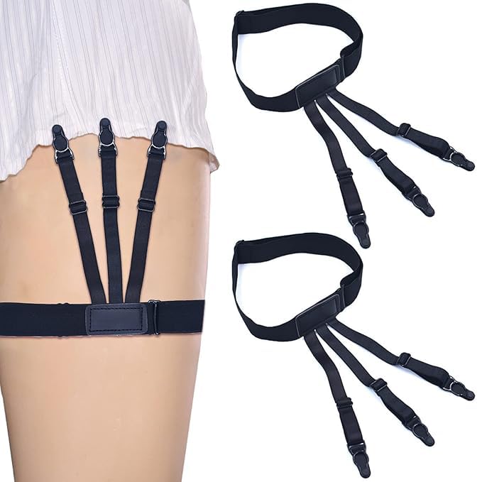 misslo Shirt Stays Upgrade Adjustable Elastic Adjustable Suspenders for Men and Women Comfortable and Stylish Braces for Pants, Jeans-picture-39