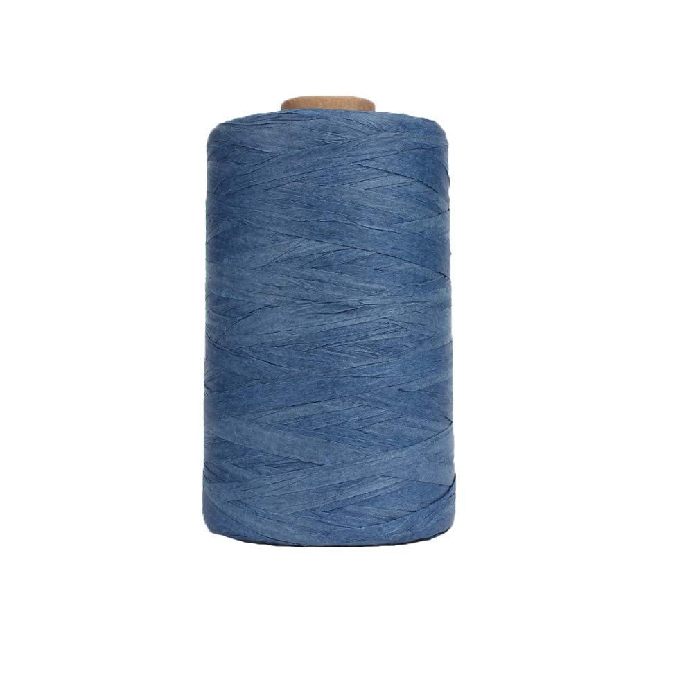 316Yard Rayon Raffia Paper Yarn Crochet Navy Blue Ribbon Knit Summer Sun Hat Beach Bag Craft DIY Decoration