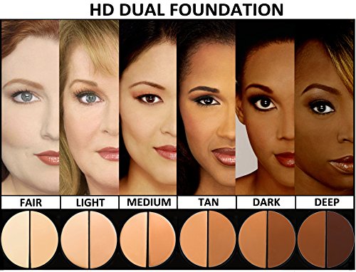 Eve Pearl Hd 50:50 Dual Foundation Full Coverage Long Lasting Lightweight Texture Vitamin E Skincare (Deep) #TOP1