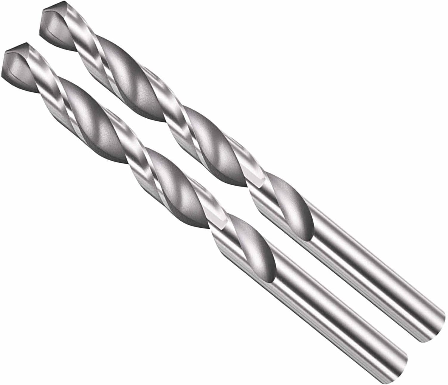 Drill Bit, 9mm Cutting Diameter, 4241 HSS 118° Cutting Angle Uncoated Bright Versatile Jobber Bits - (Applications: for Drilling Plastic Wood Soft Metal), 2-Pieces