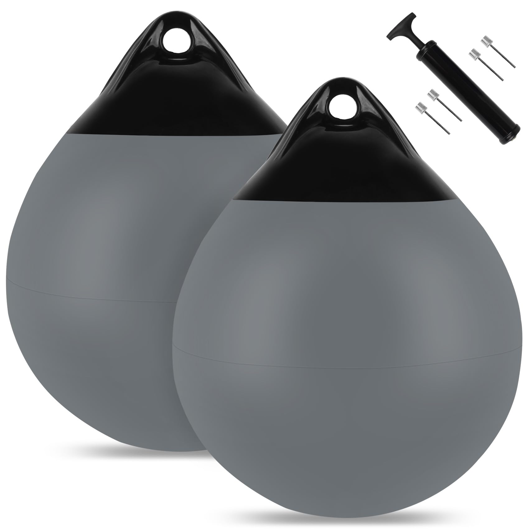 Boat Mooring Buoy 10/12/15 inch,Round Boat Fender Ball Boat Buoy Ball,Inflatable Boat Fender Dock Bumper Ball Anchor Buoy Suitable for Yachts Marinas