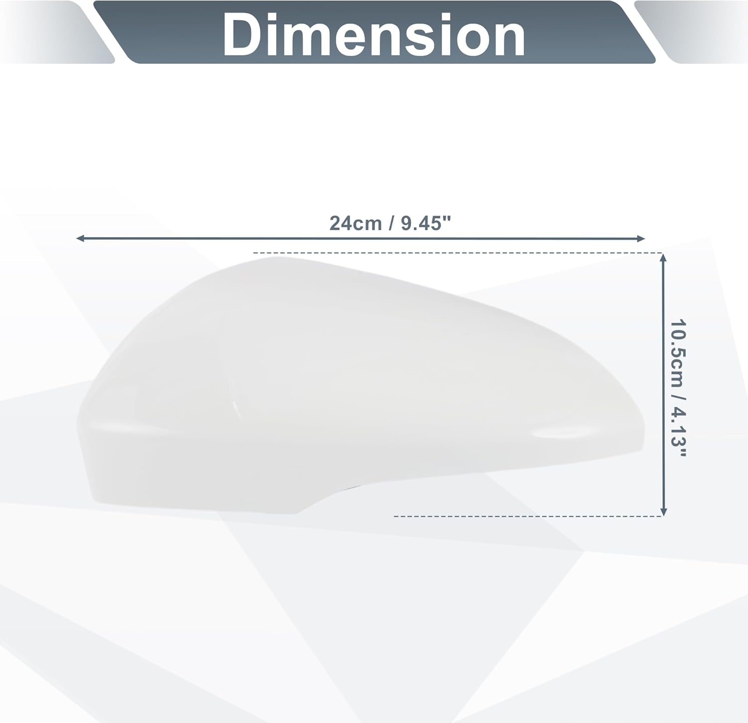 X AUTOHAUX Car Rear View Left Driver Side Mirror Cover Cap Replacement White for Ford Fusion 2013-2019 Fits W/Turn Signal Models Mirror Guard Covers Exterior Decoration Trims