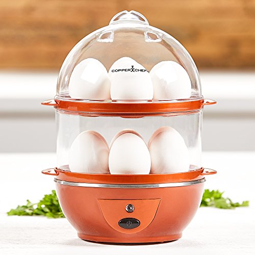Copper Chef Want The Secret To Making Perfect Eggs & More C Electric Cooker Set-7 Or 14 Capacity. Hard Boiled, Poached, Scrambled Eggs, Or Omelets Automatic Shut Off, 7.5 X 6.7 X 7.5 Inches, Rojo #TOP1
