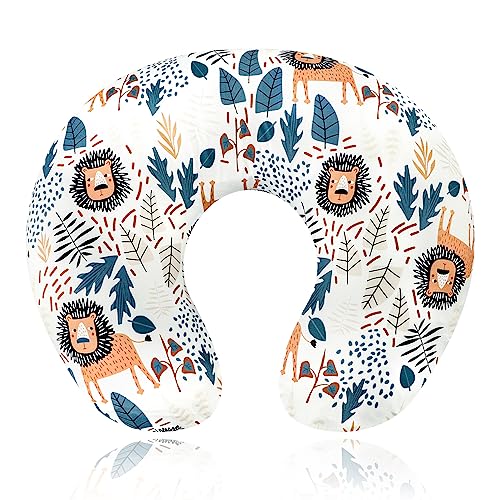 Image of SWESEN Nursing Pillow Cover, Lion Breastfeeding Pillows Covers, Snug Fits Nursing Pillow Slipcovers for Boys Girls, Ultra Soft and Stretchy, Animal