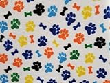 Polar Fleece Fabric Prints Animal Print Pawprint Multicolor / 60" Wide/Sold by The Yard FE-S-209