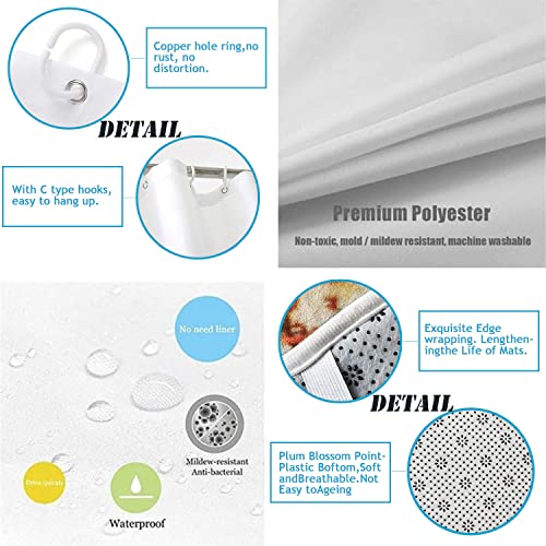 Xvwj Afro Kids Shower Curtain Set, Cute Black Girl Bathroom Sets With Shower Curtain And Rugs, Toilet Lid Cover, Bath Mat, Waterproof Fabric Shower Curtains With Hooks, African Shower Curtain Sets #TOP4