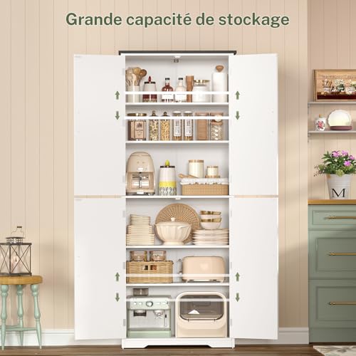 Buffet haut cuisine étagères réglables pour organiser les petits espaces - 4