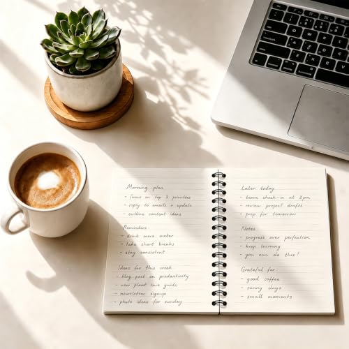 Carnet pour le travail et l'école rigide à spirale pour notes quotidiennes - 4